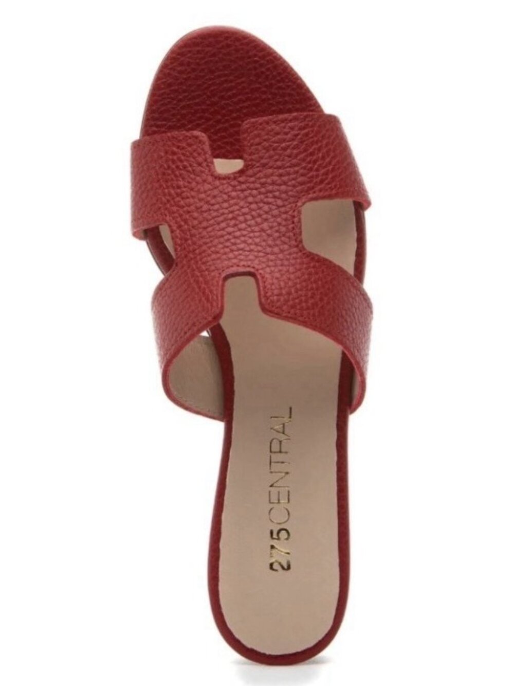 275 Central Perri Sandal 38.5 / 8.5 Red Leather Sandals  Low Heeled